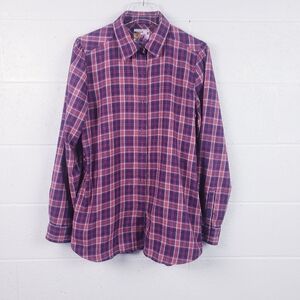 Burton Dry Ride Colombo Flannel Snap Front Plaid Shirt Women's Size Large